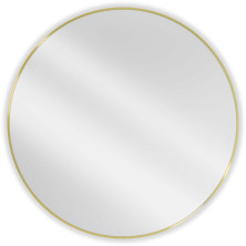 Mexen Loft kulaté koupelnové zrcadlo 100 cm, zlatý rám - 9850-100-100-000-50