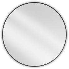 Kulaté koupelnové zrcadlo Mexen Loft 90 cm, černý rám - 9850-090-090-000-70
