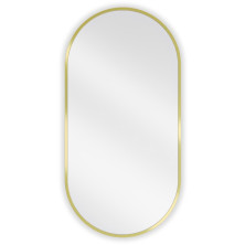 Mexen Loft oválné koupelnové zrcadlo 80 x 40 cm, zlatý rám - 9851-080-040-000-50