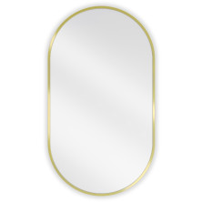 Mexen Loft oválné koupelnové zrcadlo 80 x 45 cm, zlatý rám - 9851-080-045-000-50