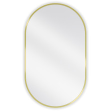 Mexen Loft oválné koupelnové zrcadlo 85 x 50 cm, zlatý rám - 9851-085-050-000-50