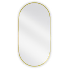 Mexen Loft oválné koupelnové zrcadlo 90 x 45 cm, zlatý rám - 9851-090-045-000-50
