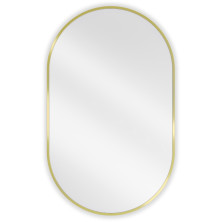 Mexen Loft oválné koupelnové zrcadlo 90 x 55 cm, zlatý rám - 9851-090-055-000-50