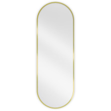 Mexen Loft oválné koupelnové zrcadlo 100 x 35 cm, zlatý rám - 9851-100-035-000-50