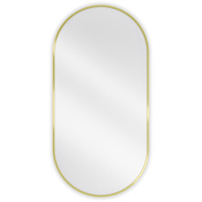 Mexen Loft oválné koupelnové zrcadlo 100 x 50 cm, zlatý rám - 9851-100-050-000-50