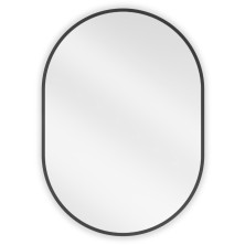 Mexen Loft oválné koupelnové zrcadlo 70 x 50 cm, černý rám - 9851-070-050-000-70