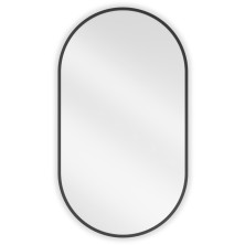 Mexen Loft oválné koupelnové zrcadlo 80 x 45 cm, černý rám - 9851-080-045-000-70
