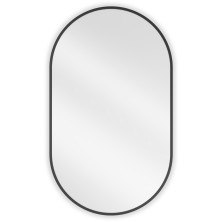 Mexen Loft oválné koupelnové zrcadlo 85 x 50 cm, černý rám - 9851-085-050-000-70