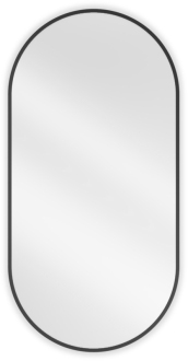 Mexen Loft oválné koupelnové zrcadlo 100 x 50 cm, černý rám - 9851-100-050-000-70