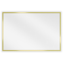 Mexen Loft obdélníkové koupelnové zrcadlo 60 x 40 cm, zlatý rám - 9852-060-040-000-50