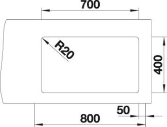 Blanco ETAGON 700-U dřez pod desku tartufo granit 525 174