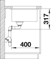 Blanco ETAGON 700-U dřez pod desku tartufo granit 525 174