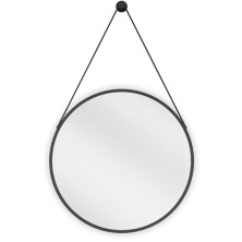 Kulaté koupelnové zrcadlo Mexen String 50 cm, černý rám - 9854-050-050-000-70