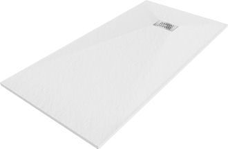 Mexen Hugo obdélníková sprchová vanička SMC 180 x 90 cm, bílá, nerezový kryt - 42109018-X
