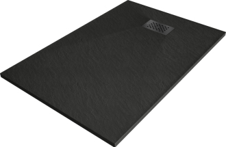 Mexen Hugo obdélníková sprchová vanička SMC 130 x 80 cm, černá, černý kryt - 42708013-B