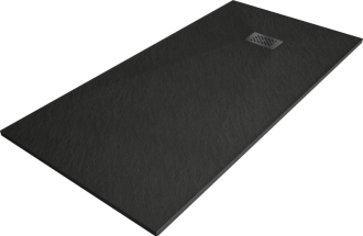 Mexen Hugo obdélníková sprchová vanička SMC 180 x 90 cm, černá, černý kryt - 42709018-B