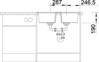 Blanco LEXA 8 dřez vestavný aluminium granit 524 962