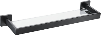 Mexen Vox závěsná skleněná police, černá - 707037-70