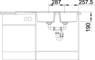 Blanco LEXA 8 S dřez vestavný aluminium granit 524 982
