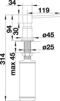 Blanco LATO chrom dávkovač saponátu chrom  525 808