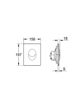 GROHE SKATE AIR ovládací tlačítko svislé 38505P00 matný chrom