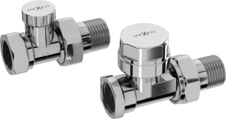 Mexen přímé radiátorové ventily, chrom - W902-000-01