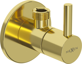 Mexen R2 rohový ventil pro baterii 1/2"x3/8", zlatý - 79972-50