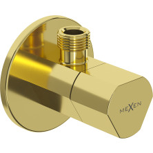 Mexen T rohový ventil pro baterii 1/2"x3/8", zlatý - 79973-50