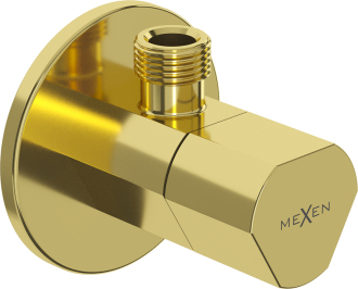 Mexen T rohový ventil pro baterii 1/2"x3/8", zlatý - 79973-50