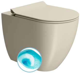 PURA WC mísa stojící, Swirlflush, 36x55cm, spodní/zadní odpad, creta dual-mat 880308