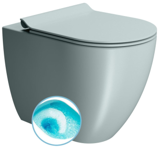 PURA WC mísa stojící, Swirlflush, 36x55cm, spodní/zadní odpad, ghiaccio dual-mat 880315