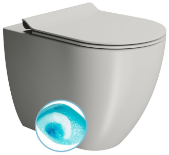 PURA WC mísa stojící, Swirlflush, 36x55cm, spodní/zadní odpad, cenere dual-mat 880317