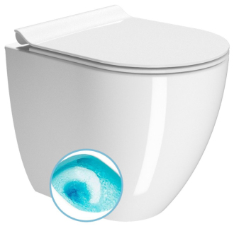 PURA WC mísa stojící, Swirlflush, 36x50cm, spodní/zadní odpad, bílá ExtraGlaze 880411