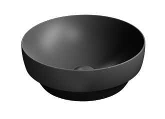 PURA keramické umyvadlo na desku, průměr 40cm, černá mat 884626