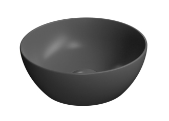 PURA keramické umývátko na desku, průměr 32cm, černá mat 885426