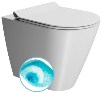KUBE X WC mísa stojící, Swirlflush, 36x55cm, spodní/zadní odpad, bílá dual-mat 941009