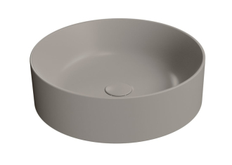 KUBE X keramické umyvadlo na desku, průměr 45cm, tortora mat 942705