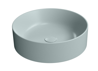 KUBE X keramické umyvadlo na desku, průměr 45cm, ghiaccio mat 942715