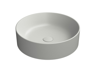 KUBE X keramické umyvadlo na desku, průměr 45cm, cenere mat 942717