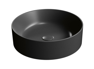 KUBE X keramické umyvadlo na desku, průměr 45cm, černá mat 942726