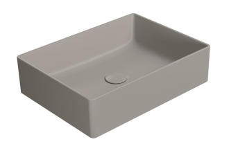 KUBE X keramické umyvadlo na desku, 50x37cm, tortora mat 942905