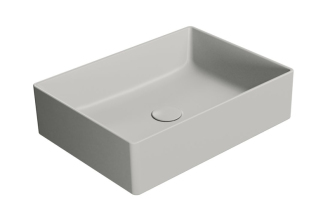 KUBE X keramické umyvadlo na desku, 50x37cm, cenere mat 942917