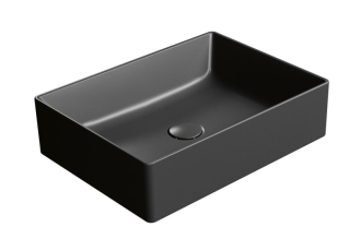 KUBE X keramické umyvadlo na desku, 50x37cm, černá mat 942926