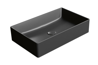 KUBE X keramické umyvadlo na desku, 60x37cm, černá mat 945326