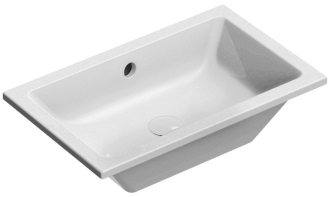 KUBE X keramické umyvadlo 60x37cm, zápustné, broušená hrana, bílá ExtraGlaze 8953911