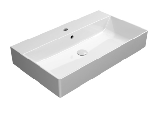 KUBE X keramické umyvadlo 80x47cm, broušená spodní hrana, bílá ExtraGlaze 94229111