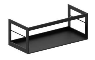 NUBES/NORM konstrukce pod umyvadlo 100x50cm, černá mat MSN10028