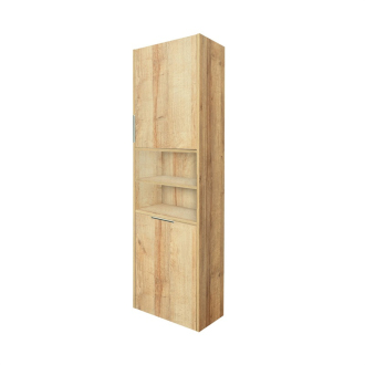 Vigo, koupelnová skříňka vysoká s košem, 550x1800x300 mm, L/P otevírání, dub Riviera CN333