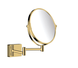 Kosmetické zrcátko Hansgrohe AddStoris sklopné leštěný vzhled zlata 41791990