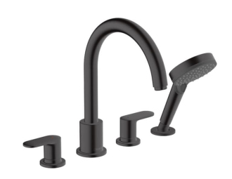 Vanová baterie Hansgrohe Vernis Blend se sprchovým setem černý mat 71456670